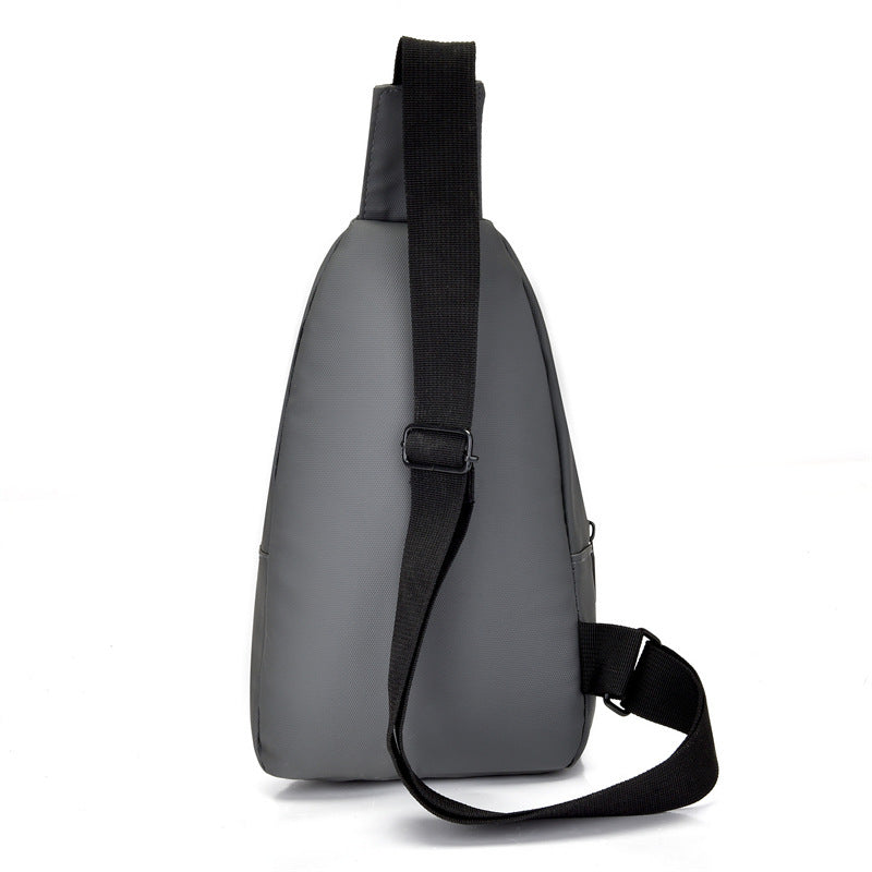 Daily Crossbody Bags Sling Backpack Oxford Chest Bag With Earphone Hole
