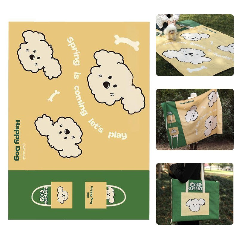 2" 1 Custom Tote Bag Picnic Beach Mat 77 x 53"