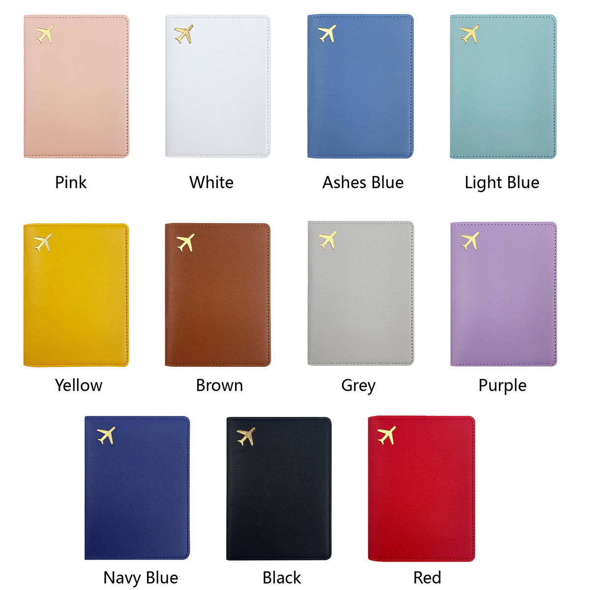 PU Passport Holder Passport Cover for Business Trip Travel Wallet