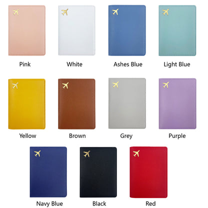 PU Passport Holder Passport Cover for Business Trip Travel Wallet