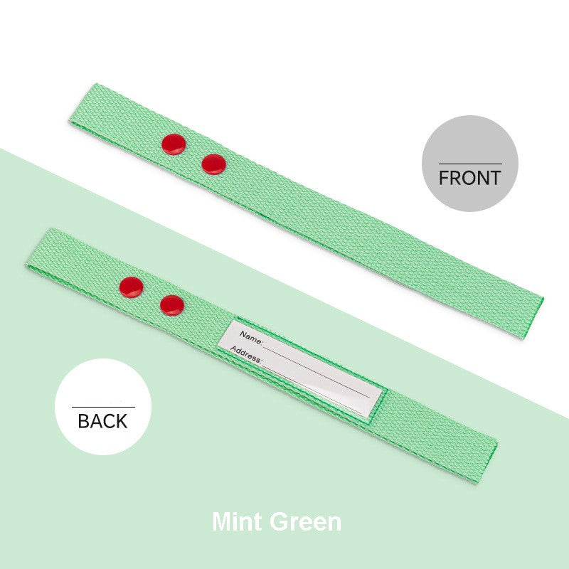 Cotton Luggage Strap Travel ID Tag Bag Claim Tag Airline Bag Tag with Back Info Card