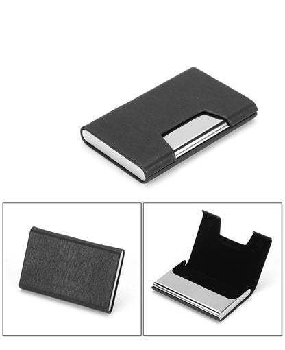 Business Card Cases PU Leather Pocket Card Carrier with Magnetic Closure for Men Woman