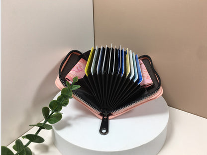 Women's PU Leather Zip Around Wallet Clutch Travel Purse