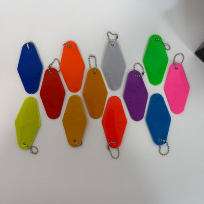 Diamond Shaped Reflective Key Tag