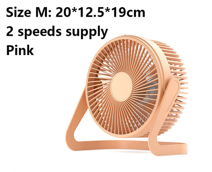 6" Plug-in Desk Fan USB Fan 2 Level Speed Adjustable Fan(Size M)