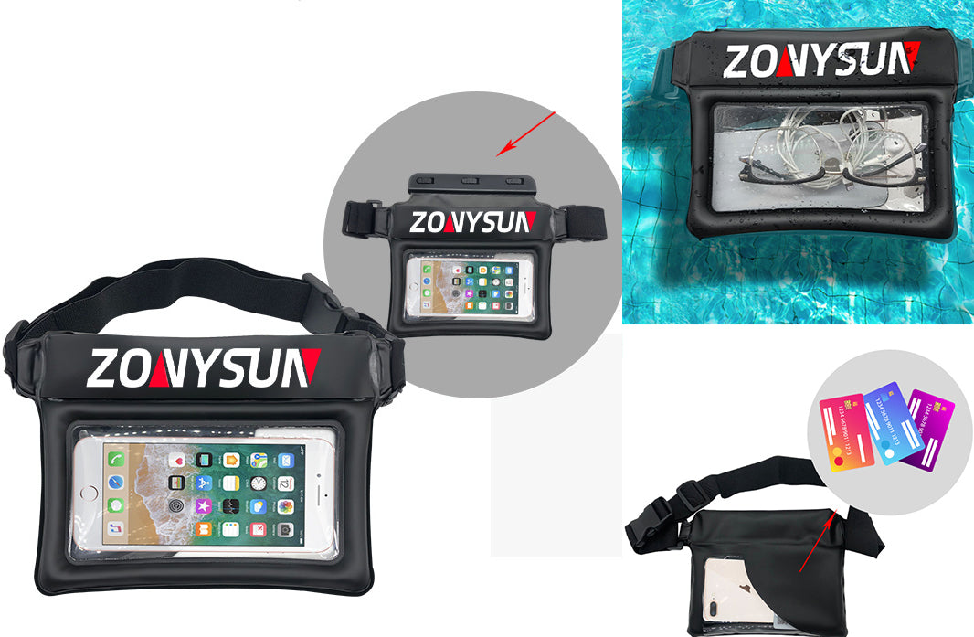 Inflatable Float TPU Waterproof Waist Bag For Smart Phones
