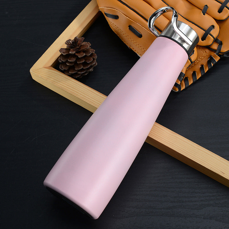 17Oz/500ml Bullet Water Bottle Vacuum Insulated Stainless Steel Bottle Thermal Bottle W/Hanging Hook