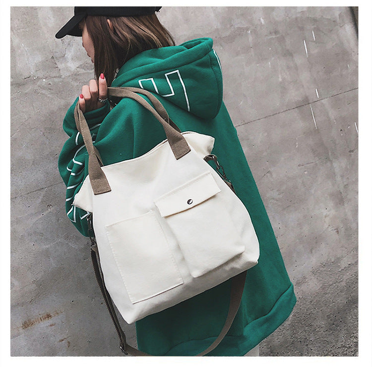 12 oz Canvas Grocery Shopping Tote Bag Single Shoulder Bag Crossbody Bag