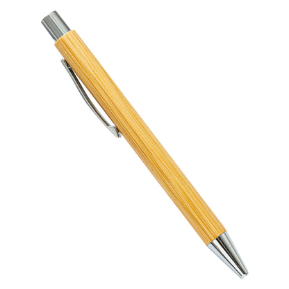 Bamboo Pen Retractable Ballpoint Pen With Black Ink