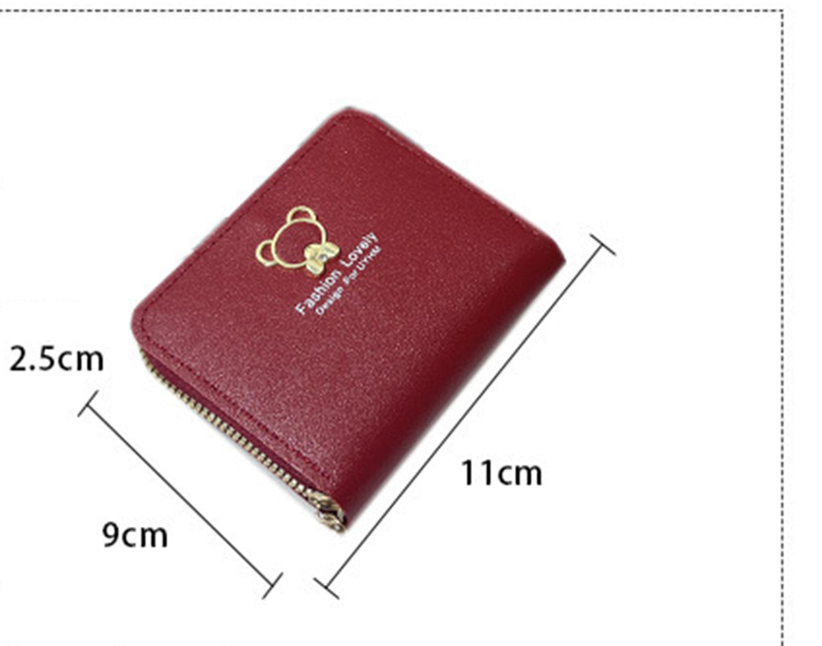 Ladies Short Wallet Zipper Wallet Change Wallet Mini Pouch Card Holder