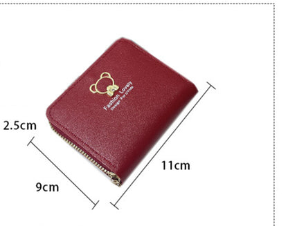 Ladies Short Wallet Zipper Wallet Change Wallet Mini Pouch Card Holder