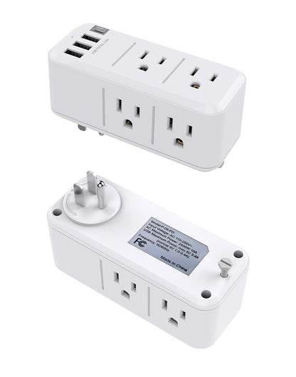 180 Degree Rotation 6 AC 3 USB 1 PD Multiple Function Wall Charger Mold#P-05-PD