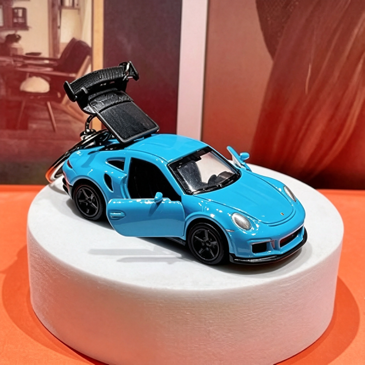 Mini Simulation Sports Car Model Keychain Classic Car Shaped Keychain