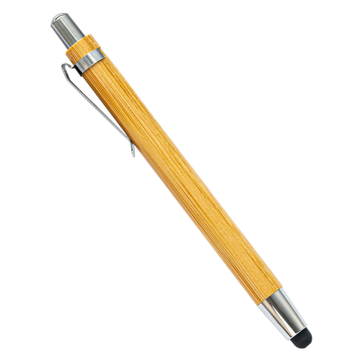 Bamboo Pens 2-in-1 Stylus Tip Wooden Bamboo Pens Engraving Wooden Ballpoint Pen Customizable