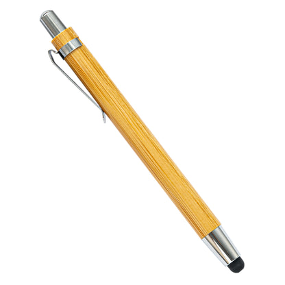 Bamboo Pens 2-in-1 Stylus Tip Wooden Bamboo Pens Engraving Wooden Ballpoint Pen Customizable