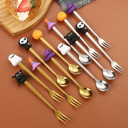 Stainless Steel Christmas Tableware Spoon/Fork Set Stainless Steel Flatware