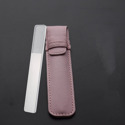 Glass Nail File With PU Leather Case