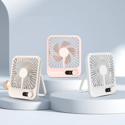 Desk Fan Battery Operated Rechargeable Foldable Personal Ultra Quiet Portable Fan With Knob Control