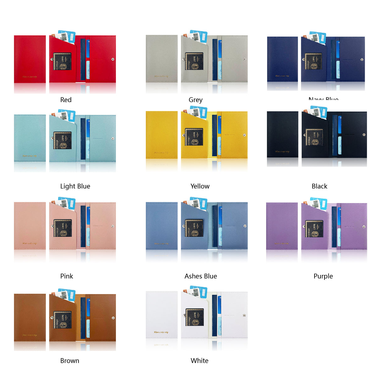 Travel Wallet Passport Holder with Card Slots Waterproof Wallet for Business Trip Cruise Line