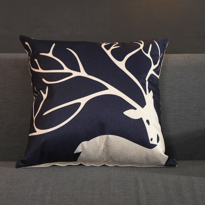 Full Printed 17.7 x 17.7" Premium Square Linen Throw Pillowcase With Hidden Zipper