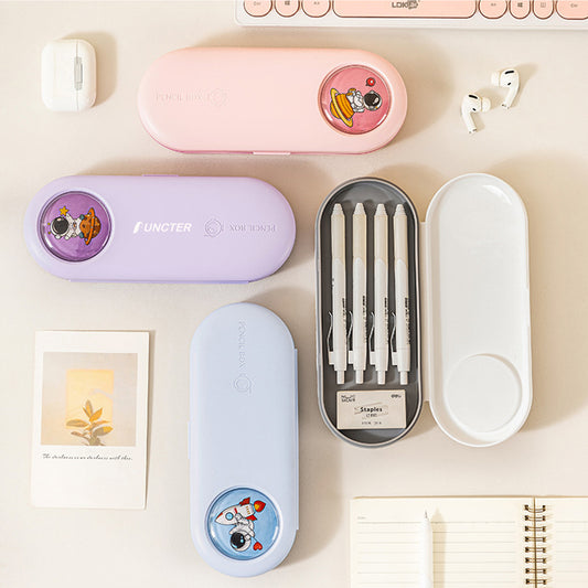 Plastic Pencil case with Snap-Tight Lid