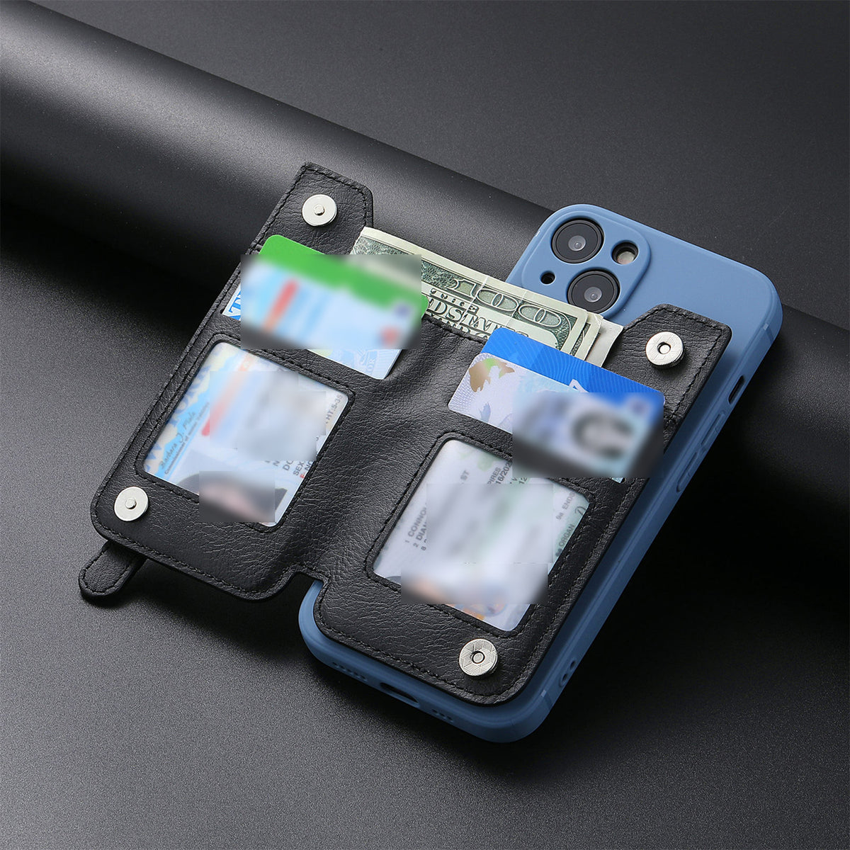 Stick-on Phone Wallet, Slim Expandable Credit Card Pocket