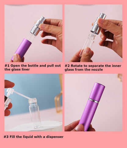 10ml Portable Mini Refillable Perfume Atomizer Perfume Spray Bottle Scent Pump Case