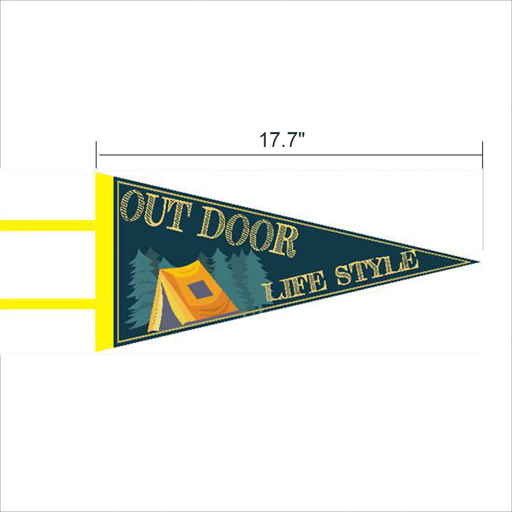 Custom Full Colored Felt Pennant Banner Flag
