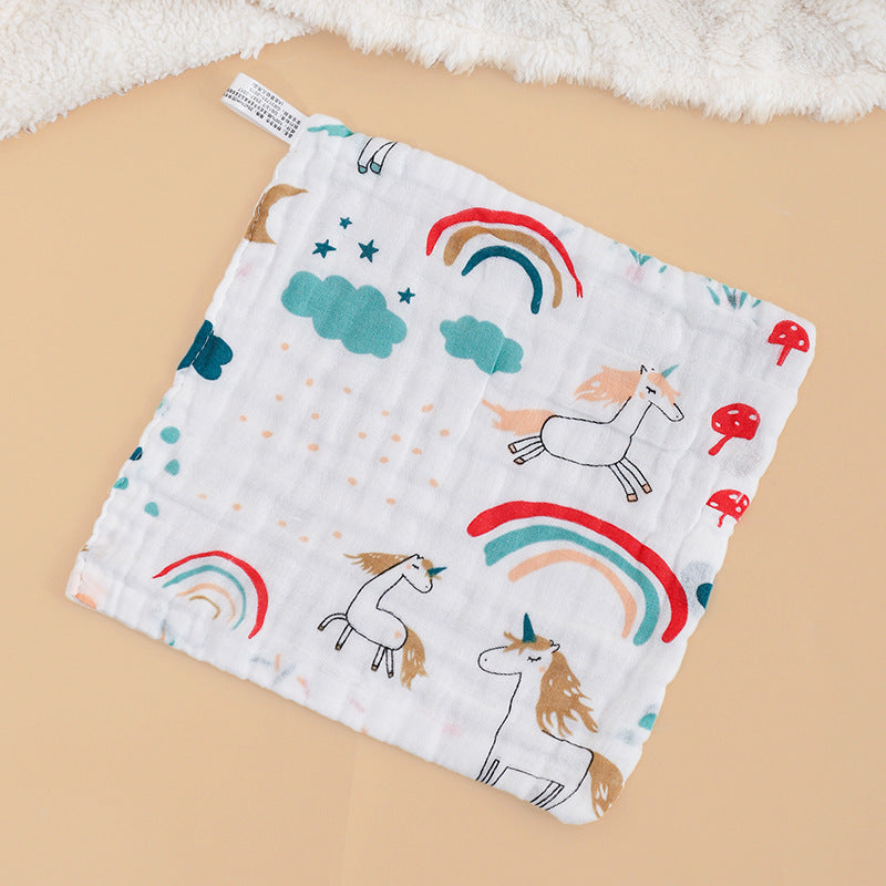 Full Custom Newborn Baby Muslin Washcloths Soft Cotton Gauze Face Towels