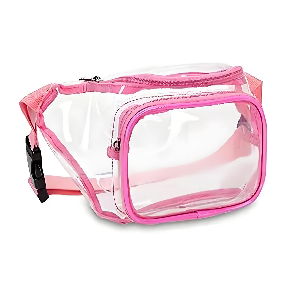 Transparent PVC Fanny Pack W/Two Zipper Pockets