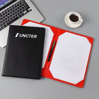 A4 Size PU Leather Signature Folder PU Cover Writing Board Rounded Corner Folder for Business