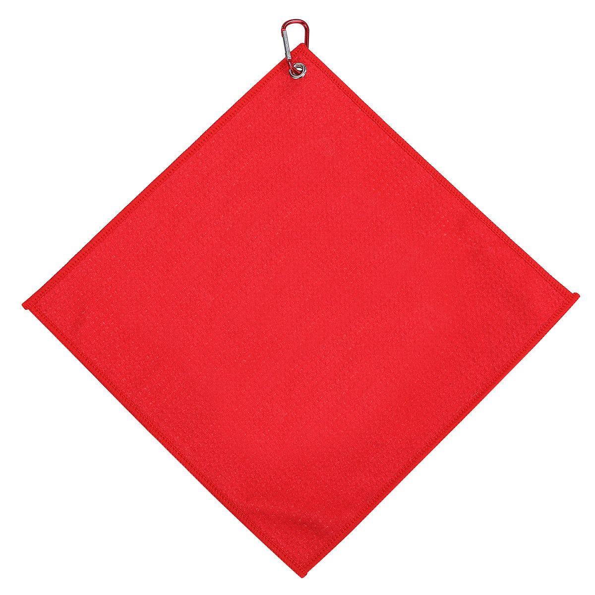 11.8 x 11.8" Polyester Waffle Pattern Golf Towel W/Heavy Duty Carabiner Clip