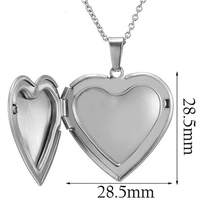 Heart Shape Memorial Locket Necklace Photo Locket