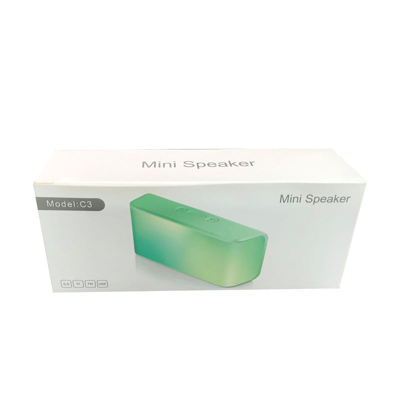 Square Portable Mini Speaker W/800 mAh Battery-Full Printed On Front