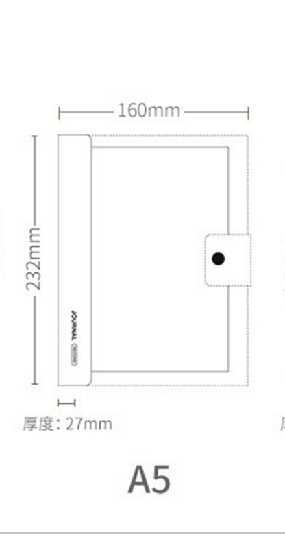 A5 Loose-Leaf NotebookTUP Transparent Cover W/ PU Leather