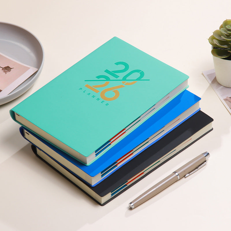 A5 PU 2026 Weekly & Monthly Planner Daily Schedule Notebook