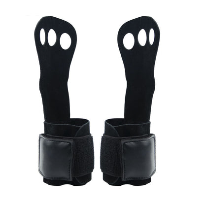Leather Sports Gloves with Wrist Support for Palm Protection, Pull-ups, Kettlebells, Weightlifting