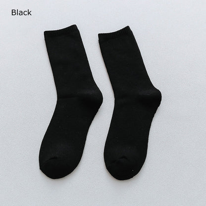 Men Casual Cotton Socks Mid-calf Length Socks For Adult Stretch Crew Socks Thick Warm Sock