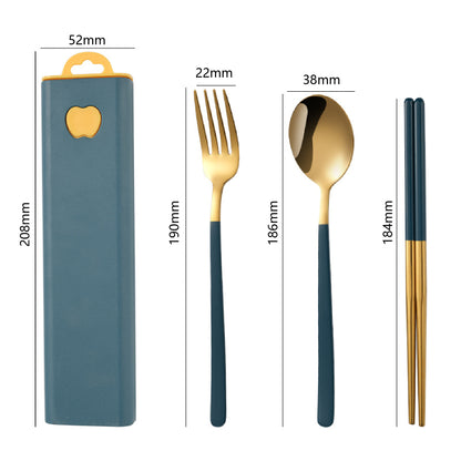 3 Pieces Camping Tableware Set Portable Travel Utensils Set Picnic Set