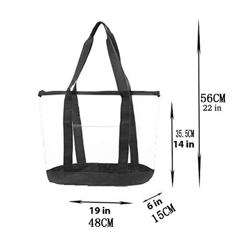 Clear PVC Shopping Bag Single Shoulder Bag Tote Bag