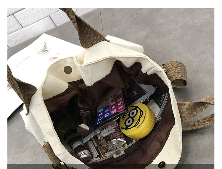 12 oz Canvas Grocery Shopping Tote Bag Single Shoulder Bag Crossbody Bag