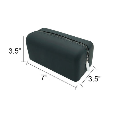 Portable Water Resistant Silicone Zipper Makeup Bag Multi Purpose Gadget Organizer Bag