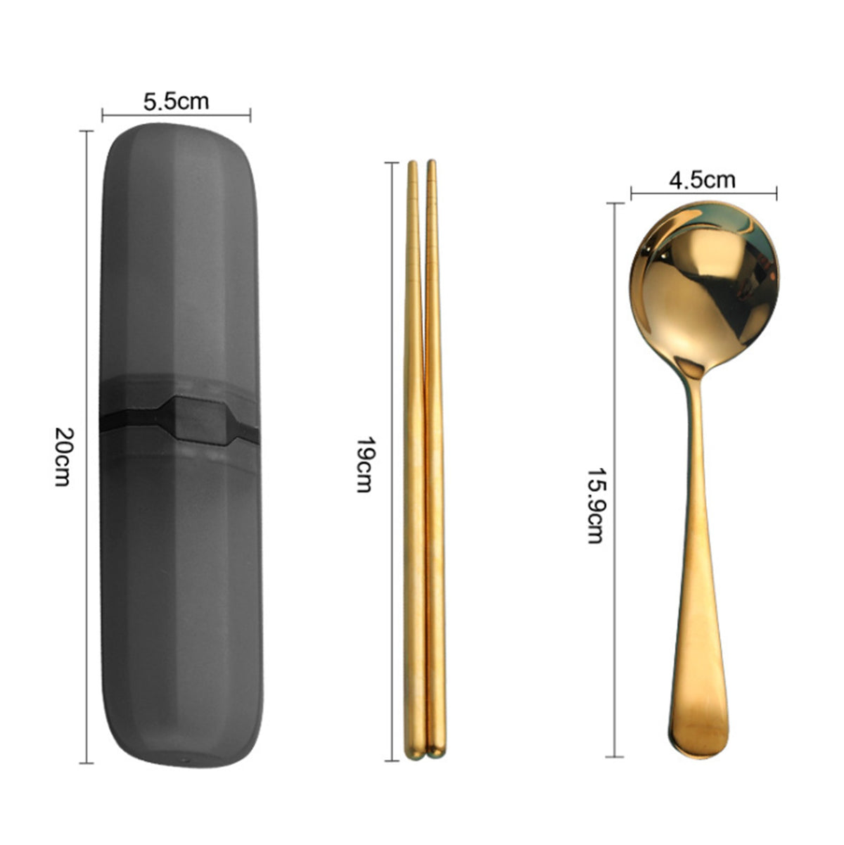 Travel Stainless Steel Chopsticks Spoon Cutlery Set