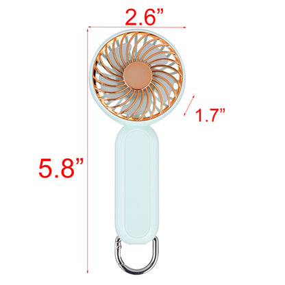 Mini Portable Fan Pocket Fan with Carabiner