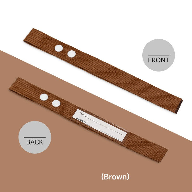 Cotton Luggage Strap Travel ID Tag Bag Claim Tag Airline Bag Tag with Back Info Card