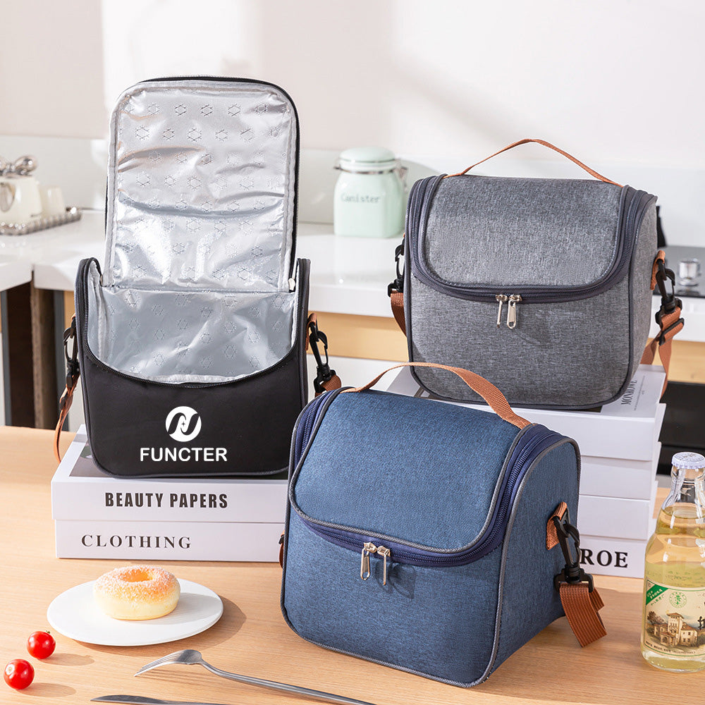 Diamond Shaped Thermal Lunch Cooler Bag With Detachable Shoulder Strap