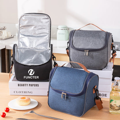 Diamond Shaped Thermal Lunch Cooler Bag With Detachable Shoulder Strap