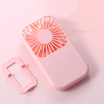 Mini Rechargeable Handheld Fan Phone Holder Adjustable Wind Speed Fan