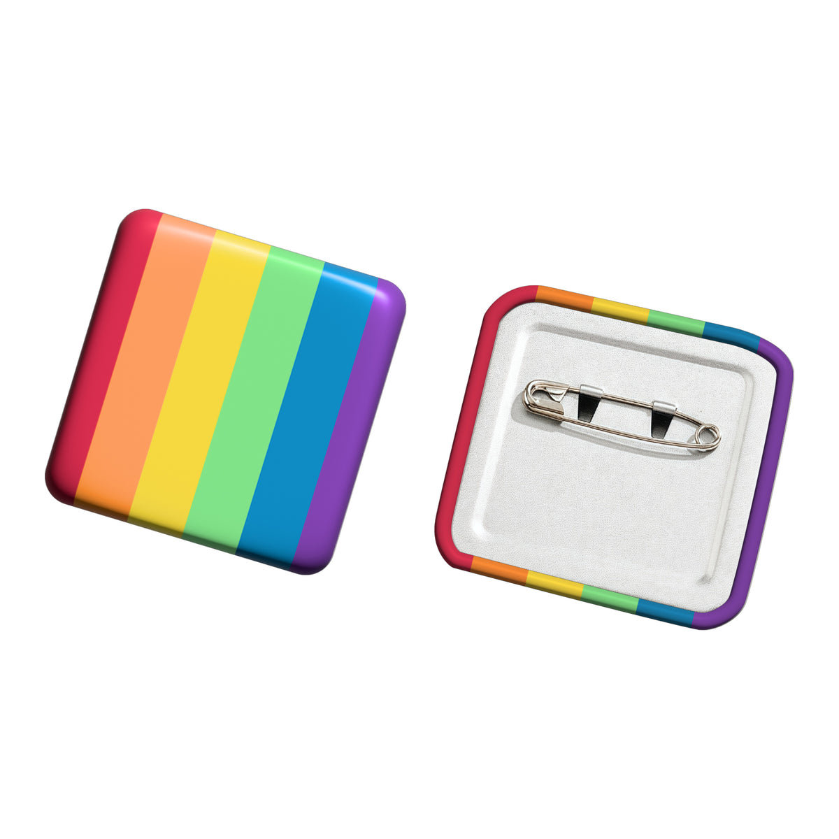 Full Color Square Badge Pin