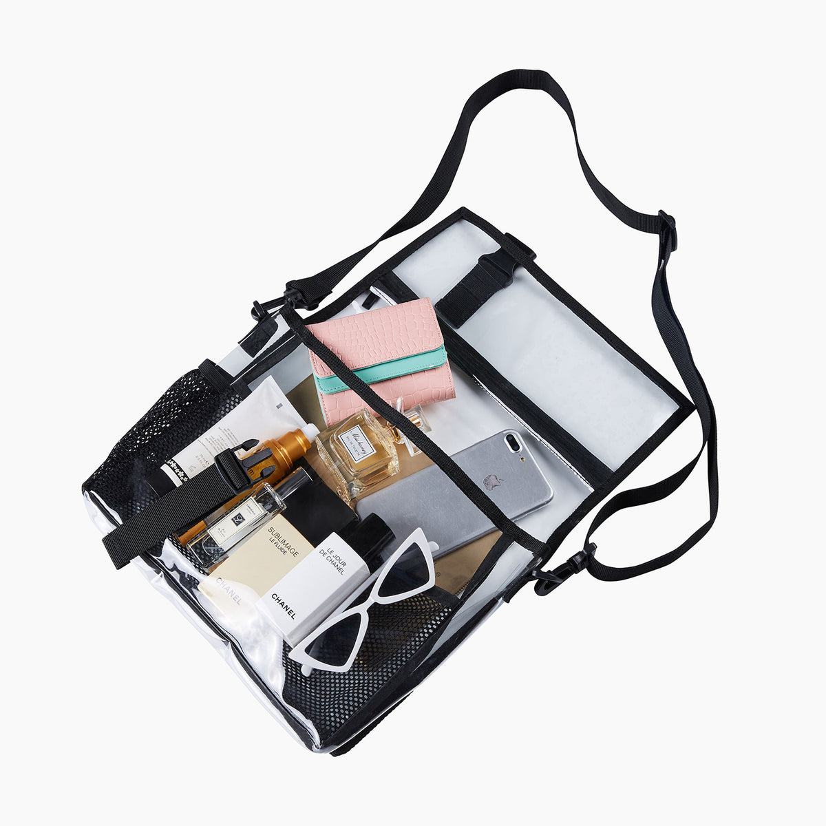PVC Transparent School Bag Shoulder Bag Stadium Approved Bag Clear Bag Crossbody Bag